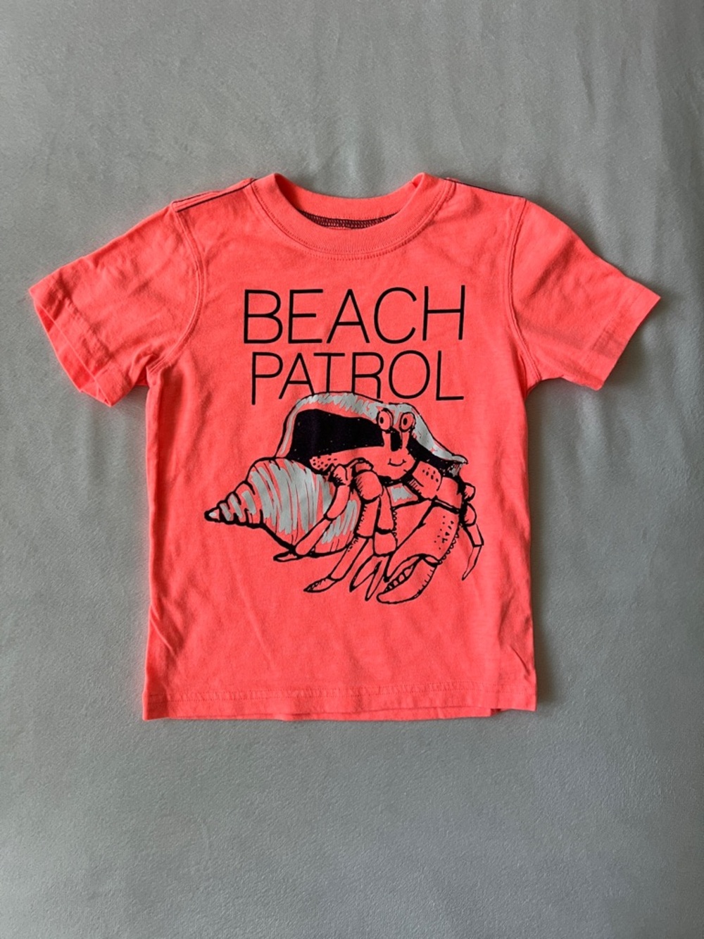 Carter's Beach Patrol Graphic Tee - Coral Pink-Orange